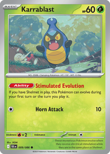 Karrablast - 009/086 - Common - Reverse Holo