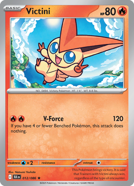 Victini - 012/086 - Rare - Reverse Holo
