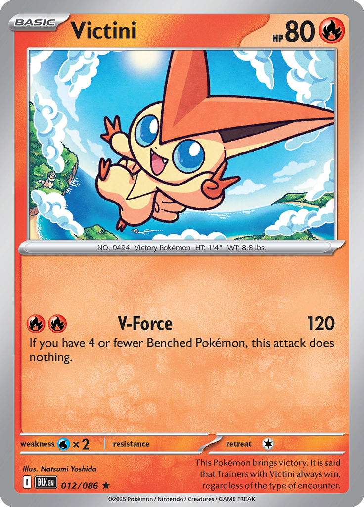 Victini - 012/086 - Rare - Reverse Holo