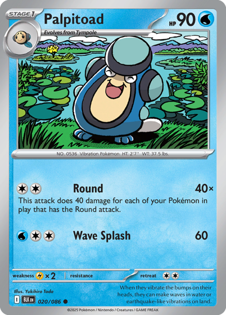 Palpitoad - 020/086 - Common - Reverse Holo