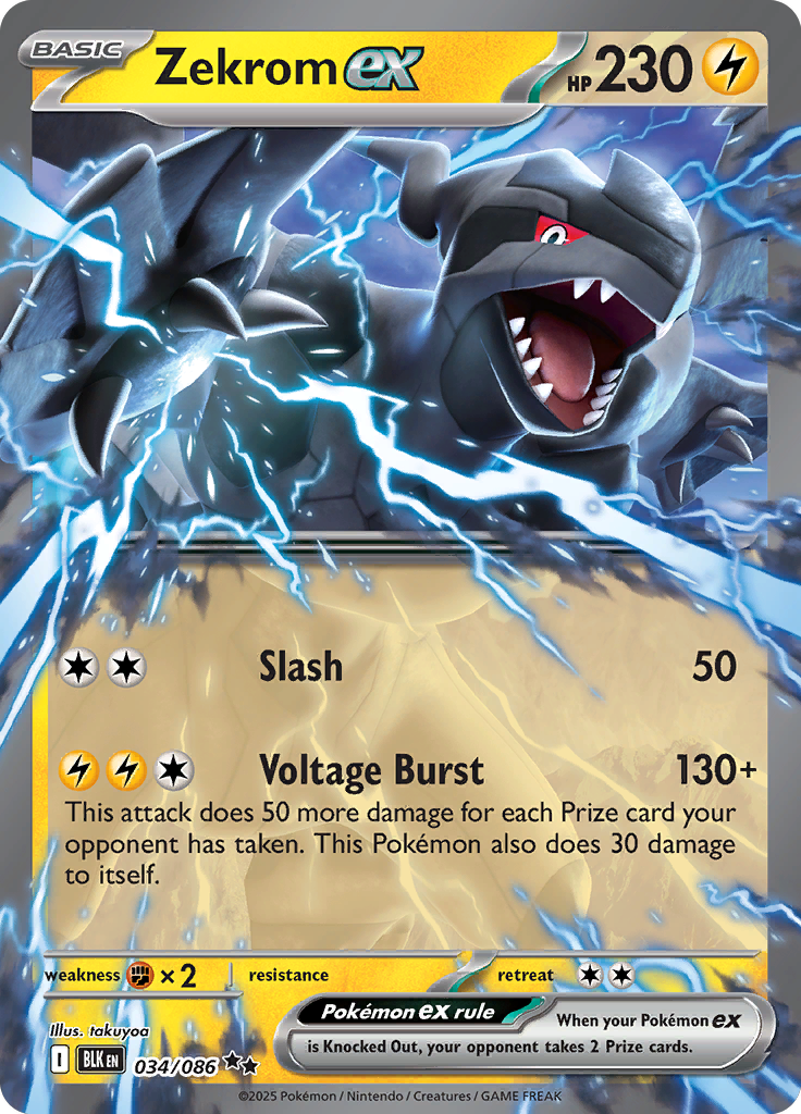 Zekrom ex - 034/086 - Double Rare
