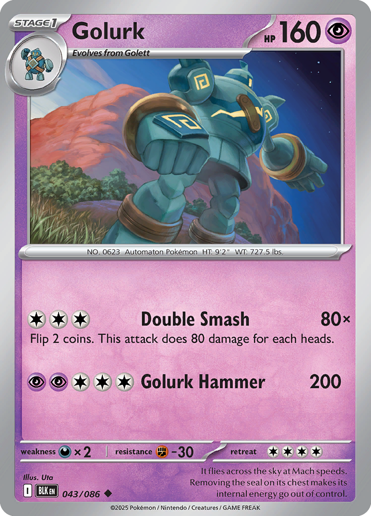Golurk - 043/086 - Uncommon - Reverse Holo