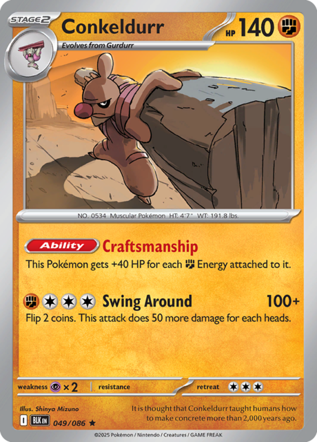 Conkeldurr - 049/086 - Rare - Reverse Holo