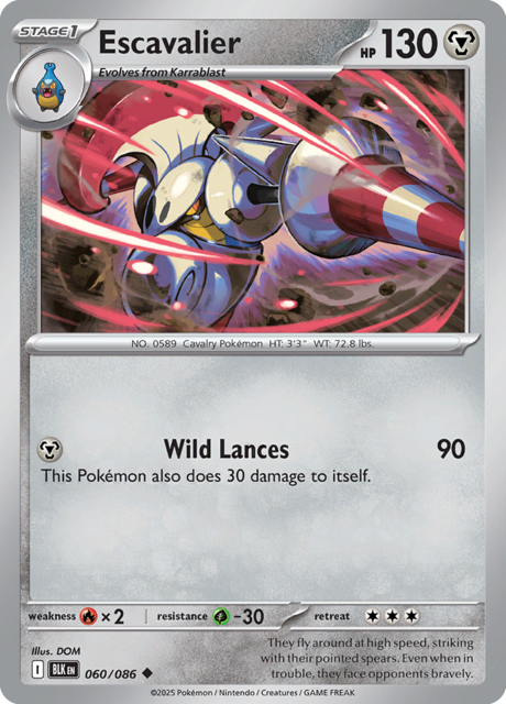 Escavalier - 060/086 - Common - Reverse Holo