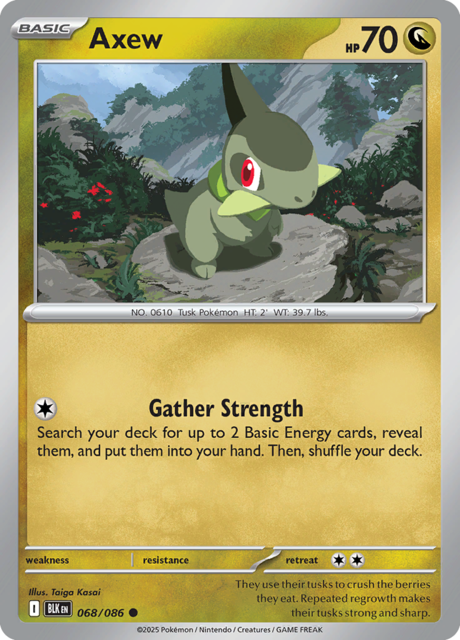 Axew - 068/086 - Common - Reverse Holo