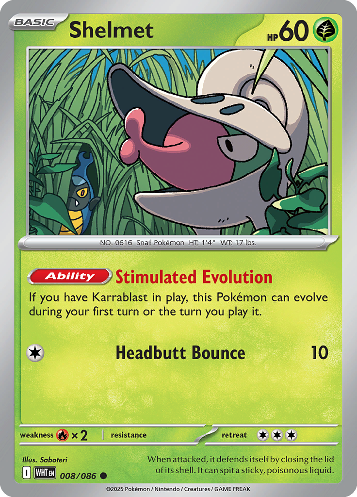 Shelmet - 008/086 - Common - Reverse Holo