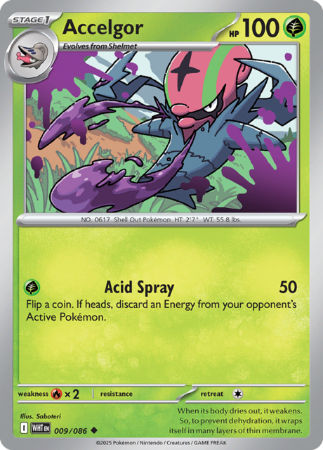 Accelgor - 009/086 - Uncommon - Reverse Holo