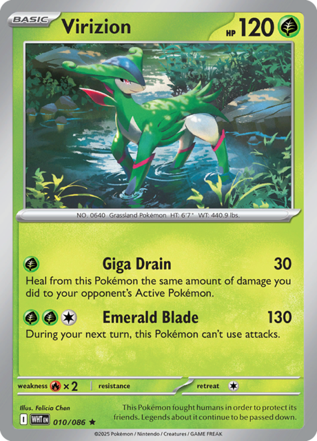 Virizion - 010/086 - Holo Rare