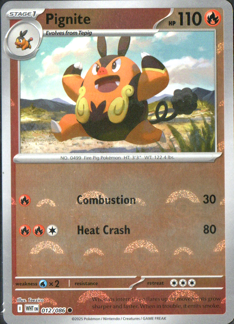 Pignite (Poke Ball Pattern) - 012/086 - Common - Holo