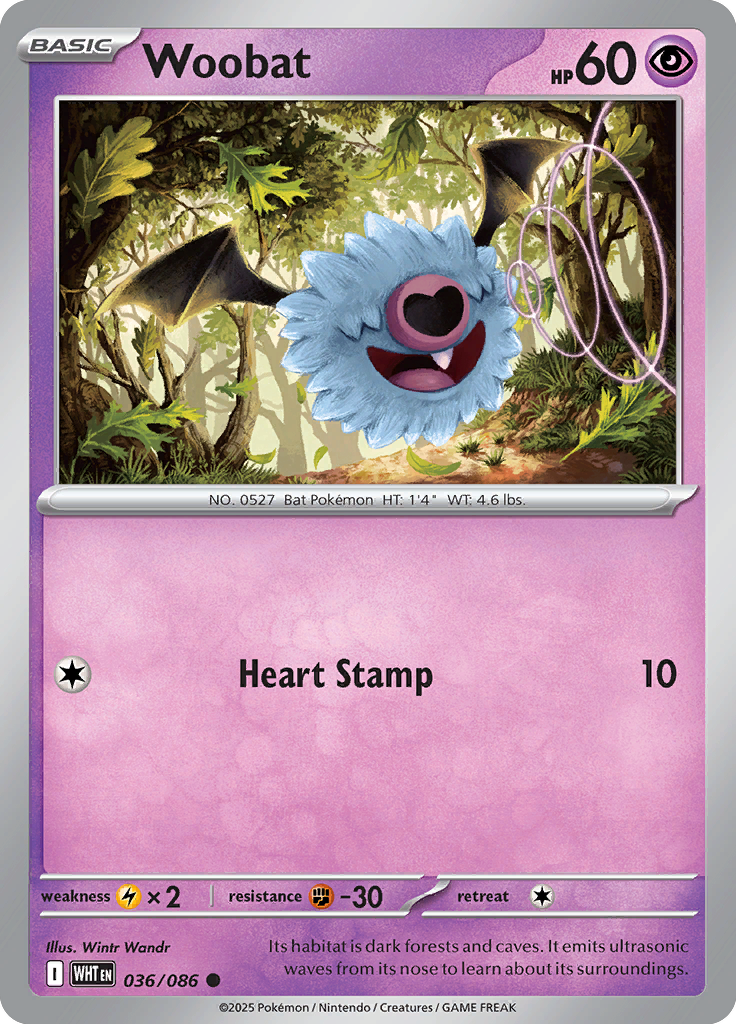 Woobat - 036/086 - Common - Reverse Holo