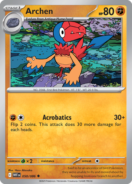 Archen - 050/086 - Uncommon - Reverse Holo