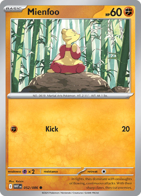 Mienfoo - 052/086 - Common - Reverse Holo