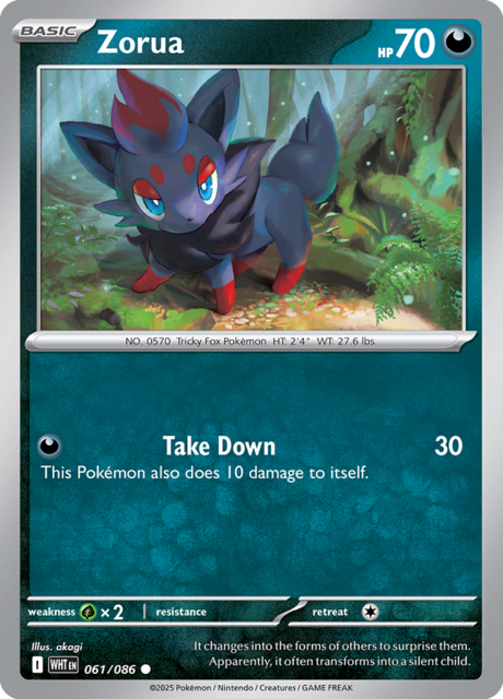Zorua - 061/086 - Common - Reverse Holo