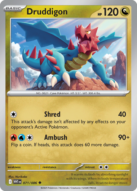 Druddigon - 071/086 - Uncommon - Reverse Holo