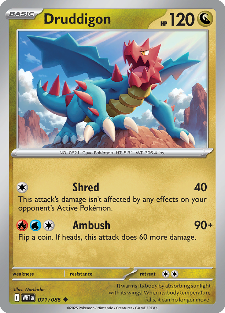 Druddigon - 071/086 - Uncommon - Reverse Holo