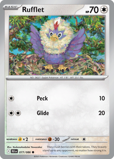 Rufflet - 077/086 - Common - Reverse Holo