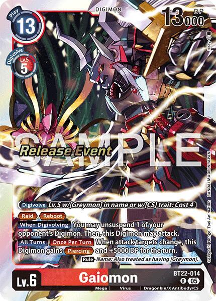 Gaiomon - BT22-014 - R - Foil