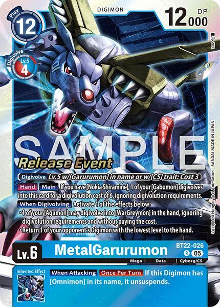 MetalGarurumon - BT22-026 - R - Foil