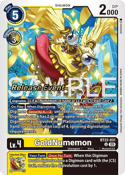 GoldNumemon - BT22-031 - U - Foil