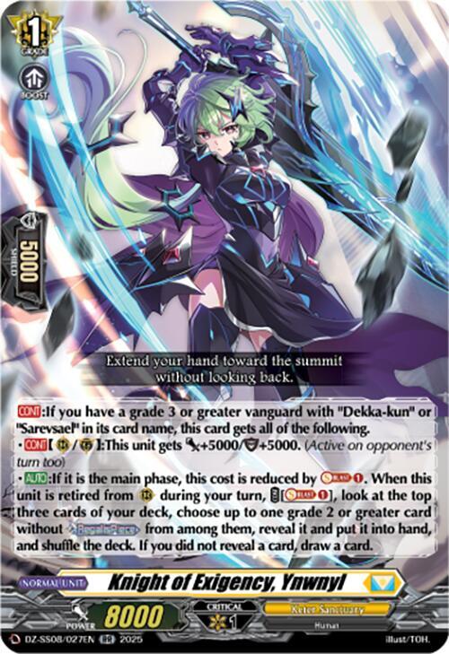 Knight of Exigency, Ynwnyl - DZ-SS08/027EN  - RR
