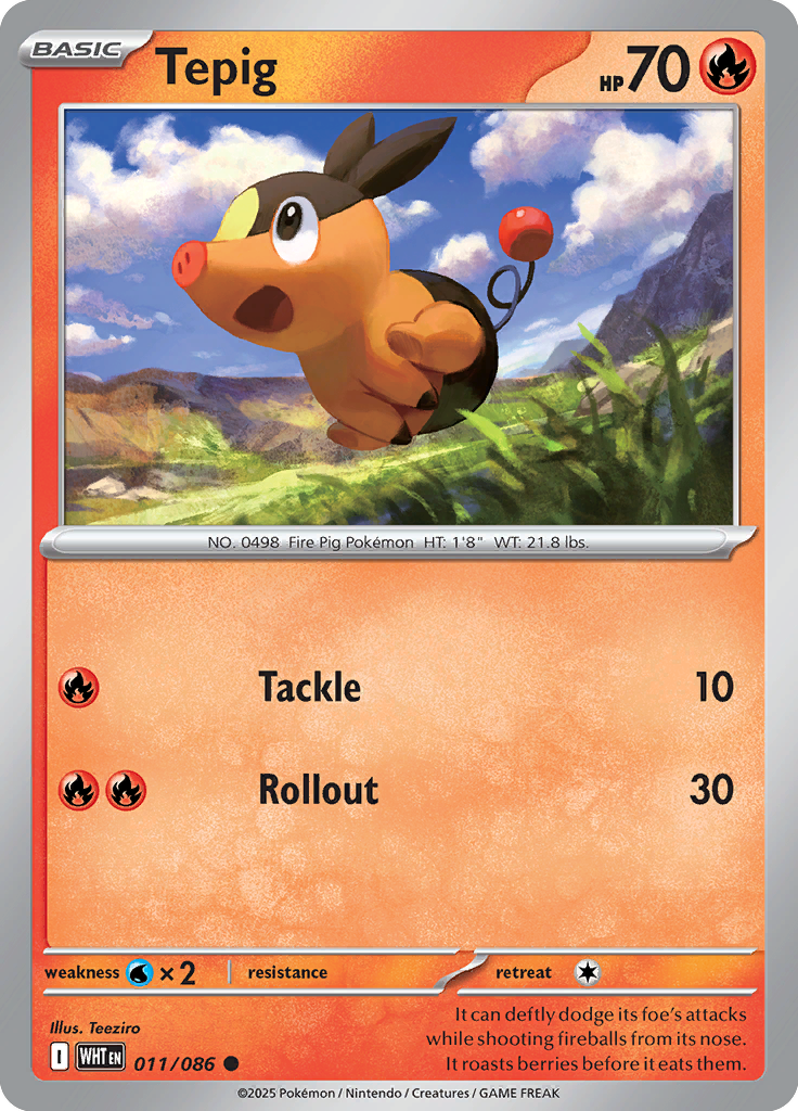 Tepig - 011/086 - Common - Holo