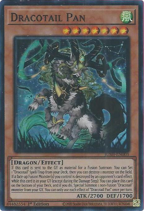 Dracotail Pan - JUSH-EN003 - Super Rare - 1st Edition