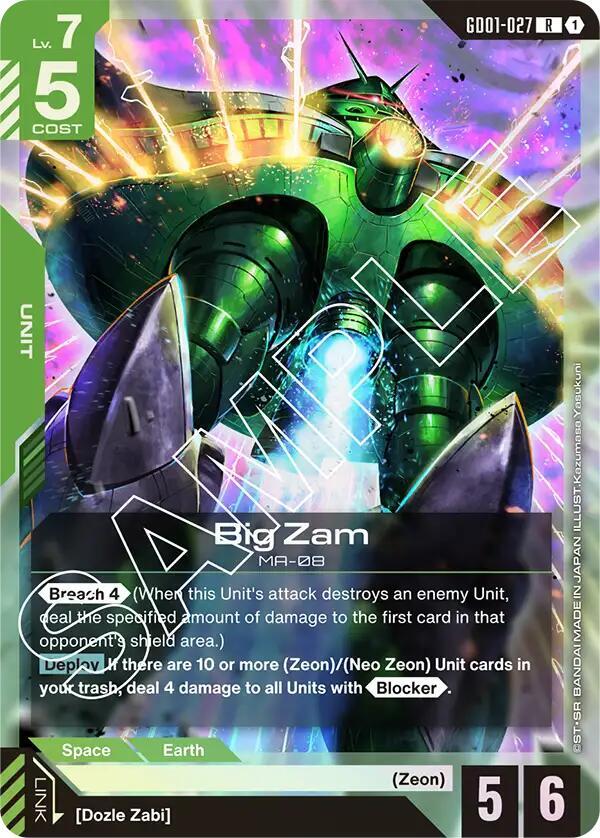 Big Zam - GD01-027 - Rare - Holo