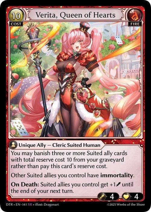Verita, Queen of Hearts - 141 - SR - Foil
