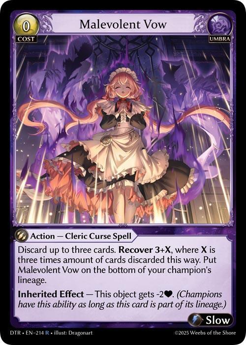 Malevolent Vow - 214 - R - Foil