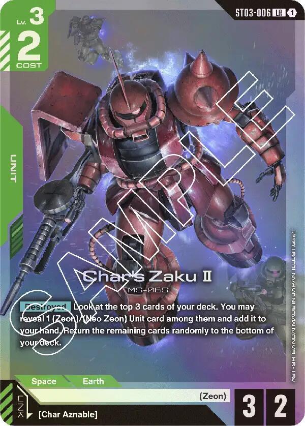 Chars Zaku II - ST03-006 - Legend Rare