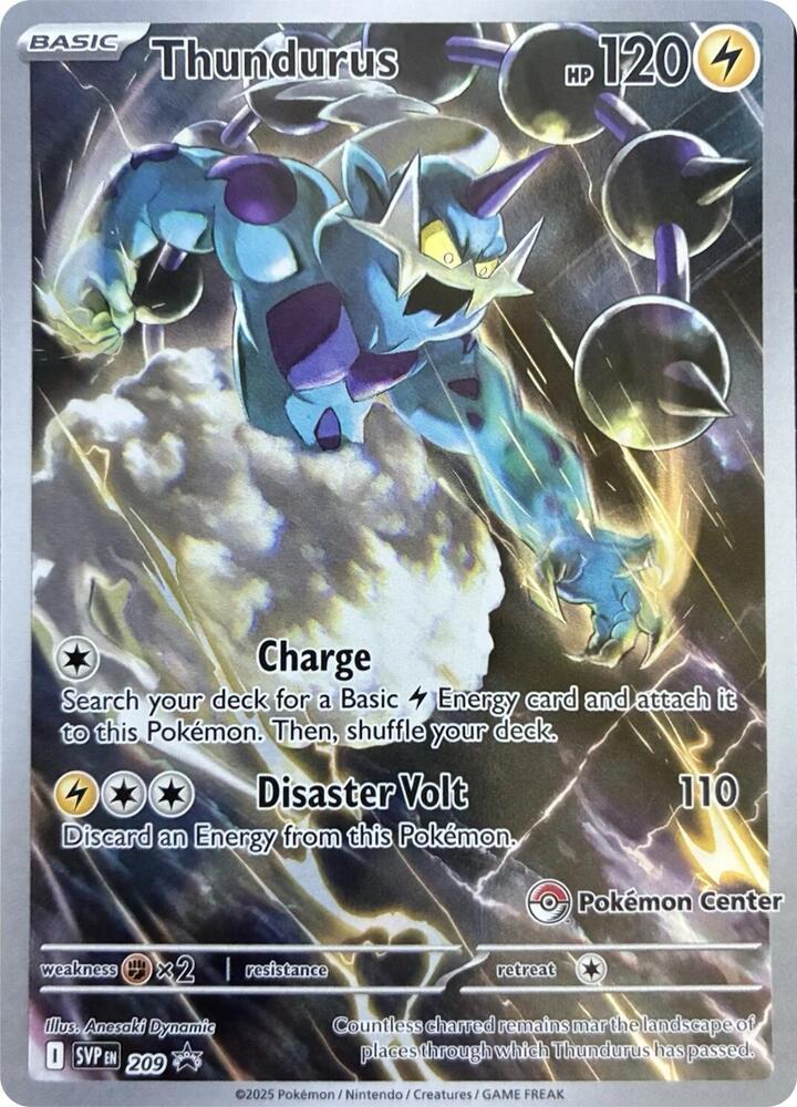 Thundurus - SVP209 - SVP Black Star Promos (Pokemon Center Exlusive)