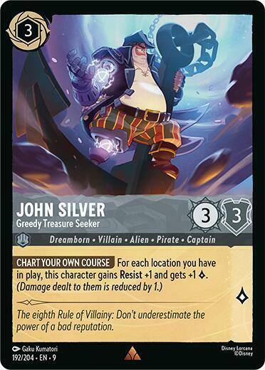 Card Titan - MTG cards and accessories - John Silver - Greedy Treasure  Seeker - 192/204 - Rare - Lorcana Singles  Fabled (9)