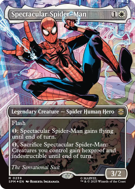 Spectacular Spider-Man (0239) - Textured Foil - Borderless - Magic