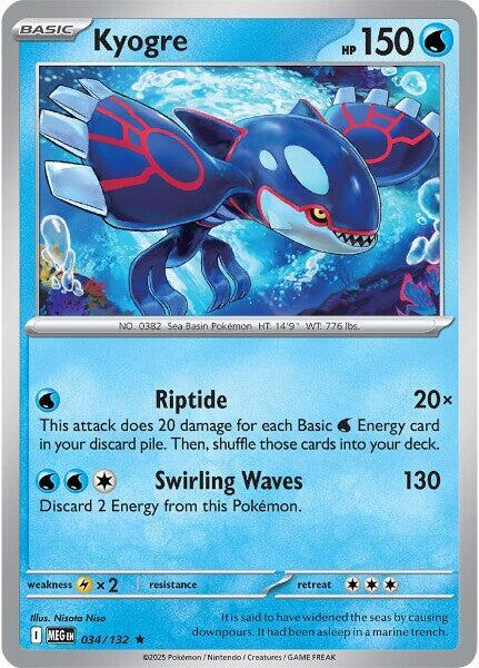 Kyogre - 034/132 - Holo Rare