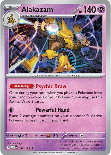 holographic alakazam card Alakazam - 056/132 - Holo Rare - Pokemon Singles » Mega Evolution Base Set