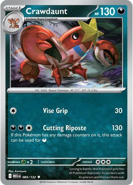 Card Titan - MTG cards and accessories - Crawdaunt - 085/132 - Uncommon -  Pokemon Singles  Mega Evolution Series  ME - Mega Evolution Base Set