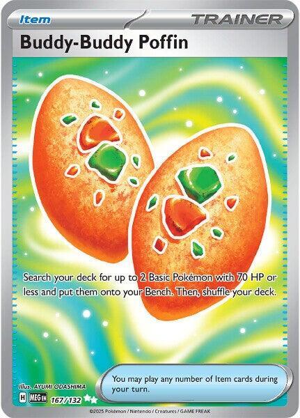 Buddy-Buddy Poffin - 167/132 - Ultra Rare - Pokemon Singles  Mega  Evolution Sets  ME01: Mega Evolution - Illustrious Cards and Games
