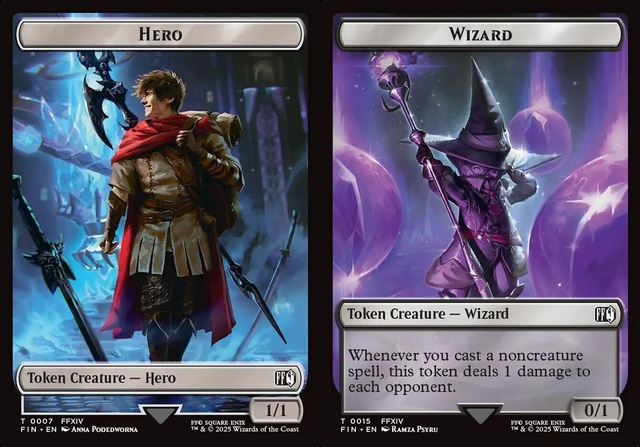 Card Titan - MTG cards and accessories - Hero (0007) // Wizard (0015)  Double-Sided Token - Foil - MTG Singles  FINAL FANTASY (FIN)