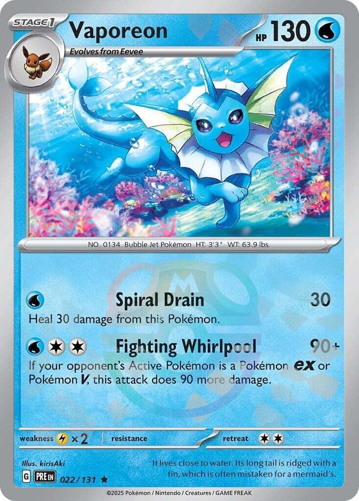 Vaporeon - 022/131 - Cosmos Holo
