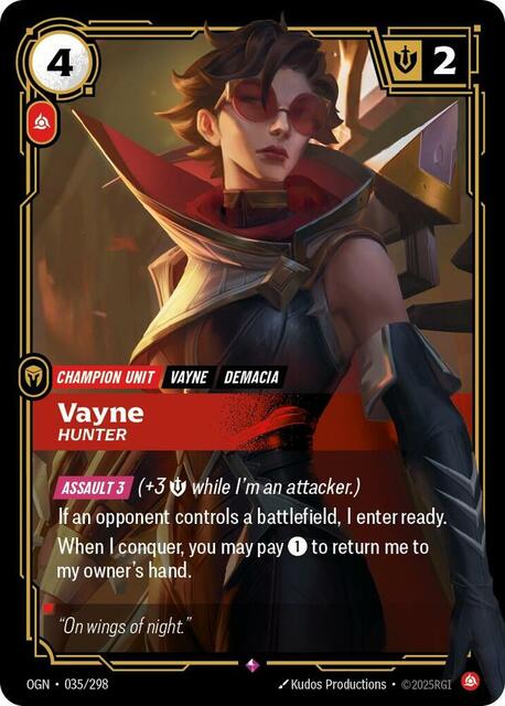 Vayne - Hunter - 035/298 - Rare - Foil