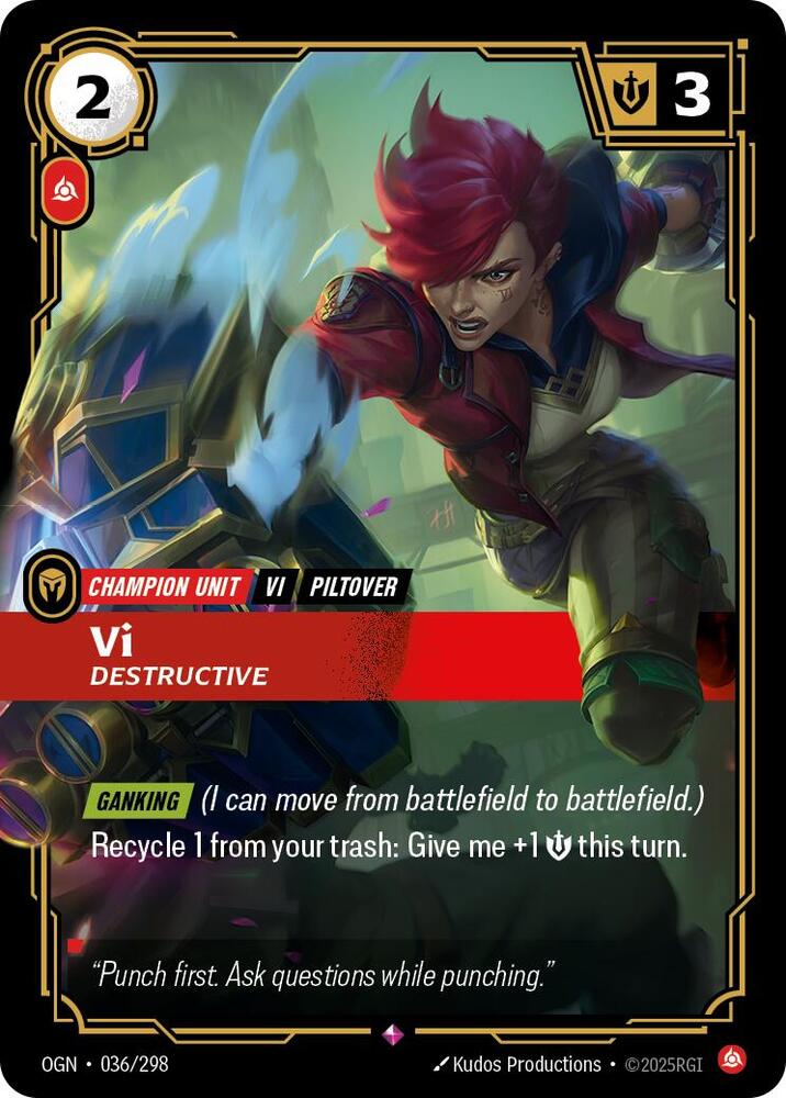 riftbound rare cards Vi - Destructive - 036/298 - Rare - Foil - Riftbound: League of Legends  Trading Card Game » Origins