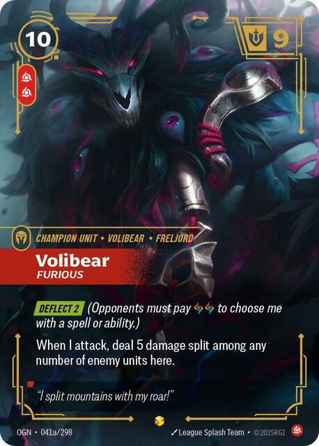 Volibear - Furious (Alternate Art) - 041a/298 - Showcase - Foil