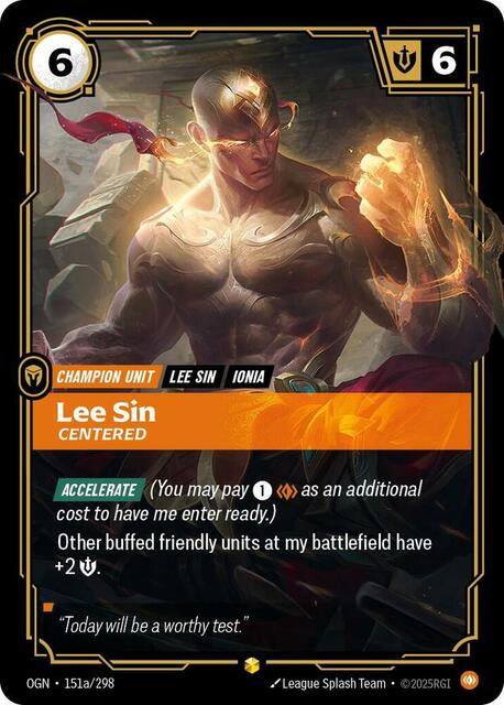 Lee Sin - Centered (Alternate Art) - 151a/298 - Showcase - Foil