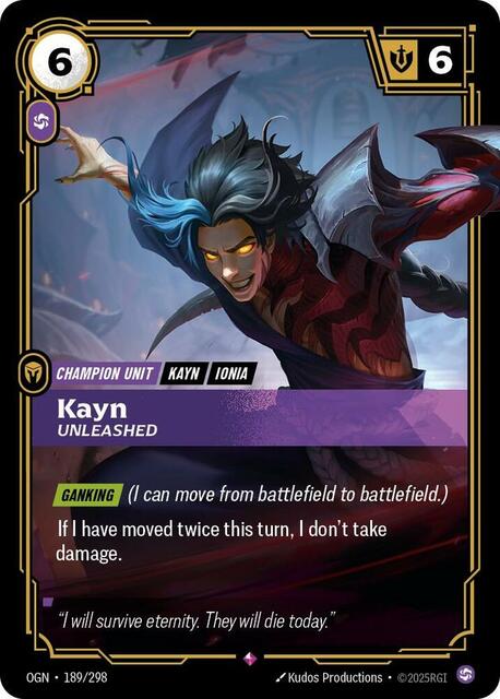 Kayn - Unleashed - 189/298 - Rare - Foil