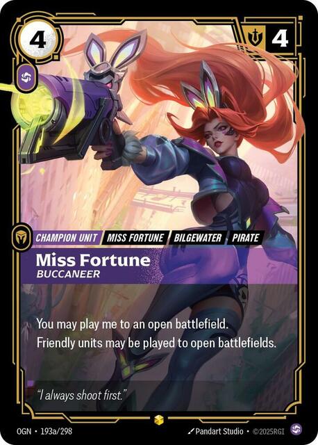 Miss Fortune - Buccaneer (Alternate Art) - 193a/298 - Showcase - Foil