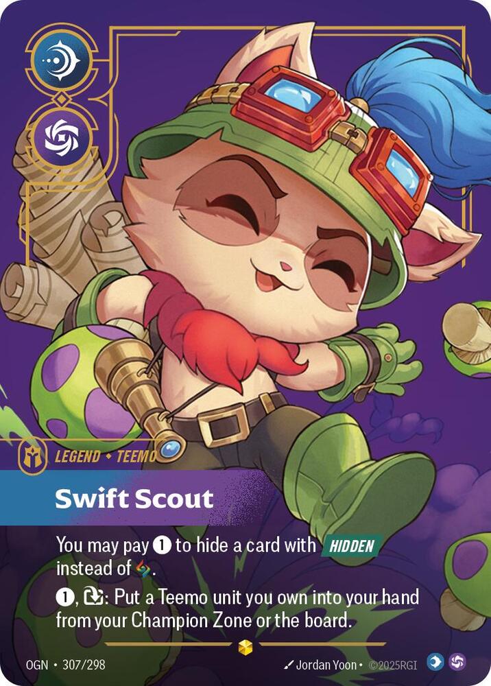 Teemo - Swift Scout (Overnumbered) - 307/298 - Showcase - Foil - Riftbound  Case*