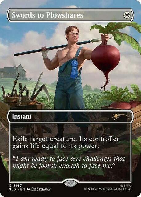 swords to plowshares mtg card [#0153 Future Frame] (MB2-U-FOIL) Its controller gains life equal to its power. Swords to Plowshares (2167) -
