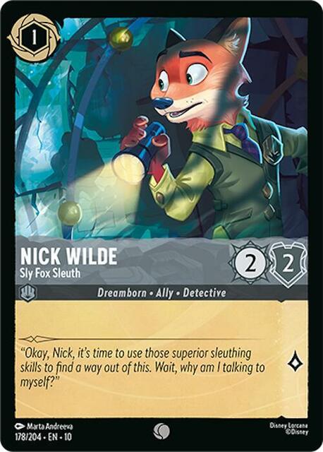 Card Titan - MTG cards and accessories - Nick Wilde - Sly Fox Sleuth -  178/204 - Common - Lorcana Singles  Whispers in the Well (10)