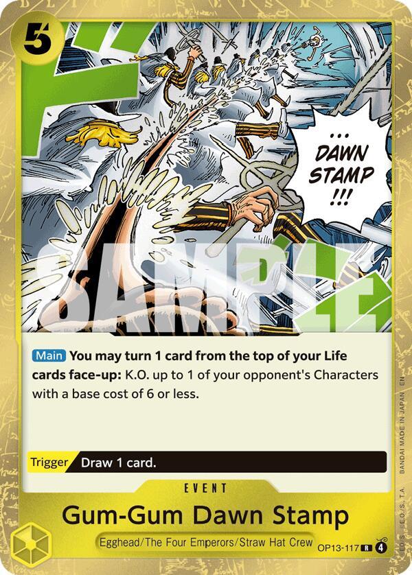 Gum-Gum Dawn Stamp - OP13-117 - R - Foil