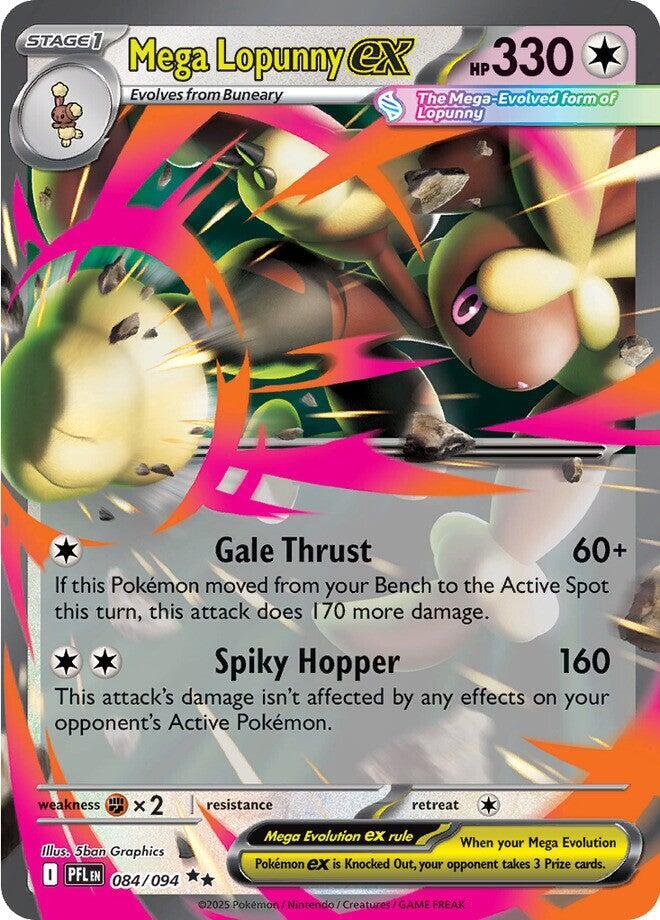 lopunny pokemon card Mega Lopunny ex - 084/094 - Double Rare - Pokemon Singles » Mega Evolution  - Phantasmal Flames